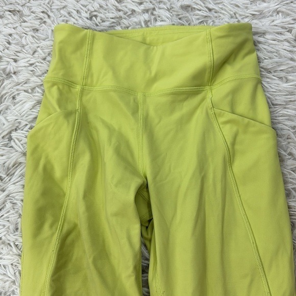 Lululemon Time To Sweat Crop 23" Lemon Vibe - Picture 3 of 6
